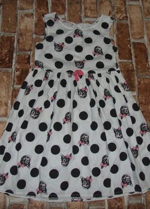 Платье сарафан девочке хлопковый 7 - 8 лет h&m