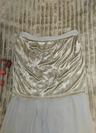 Шифонова довга спідниця з розрізом5 фото