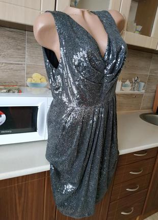 Шикарное вечернее платье в пайетках,нарядное платье р.48-503 фото