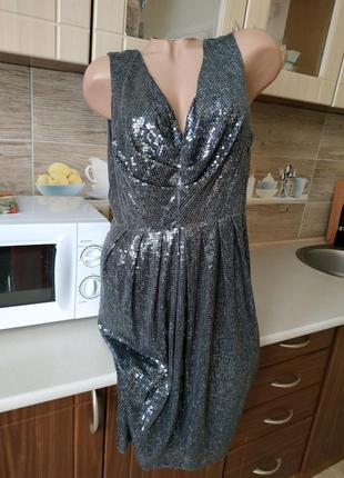 Шикарное вечернее платье в пайетках,нарядное платье р.48-505 фото