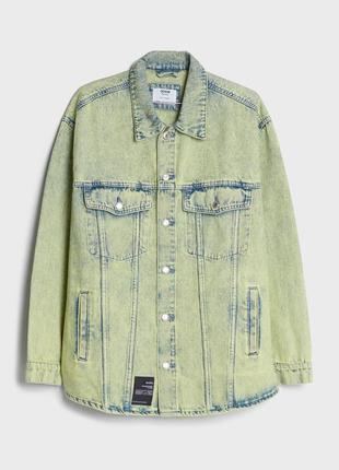 Джинсовая куртка оверсайз bershka - xs