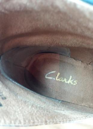 Кожаные полусапожки " clarks " англия. оригинал. 41 р. 7 d. 26.5 см.8 фото