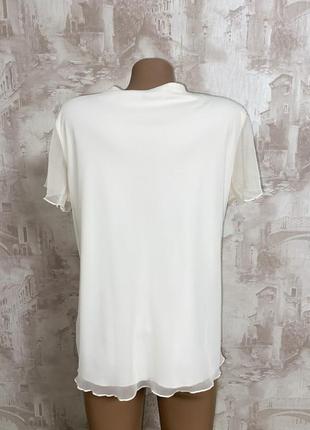 Белая футболка,сетка,бисер,вышивка(05)3 фото