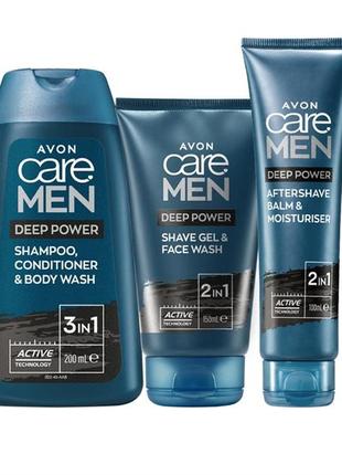 Набір "заряд енегрії" для чоловіків avon care men 3 одиниці2 фото