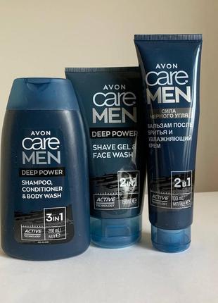 Набір "заряд енегрії" для чоловіків avon care men 3 одиниці