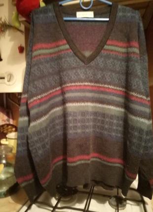 Німеччина. класичний кольоровий джемпер светр на гіганта1 фото