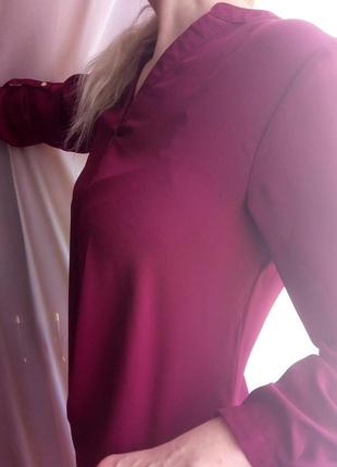 Рубашка цвет марсала , бургунди2 фото