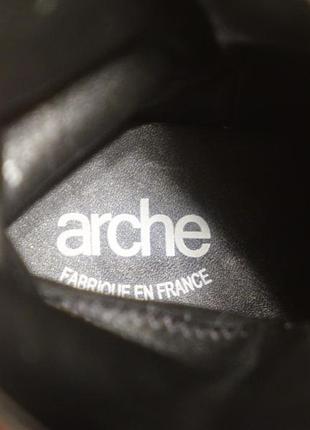 Изящные черные грациозные кожаные полусапожки arche франция. 36 р.4 фото