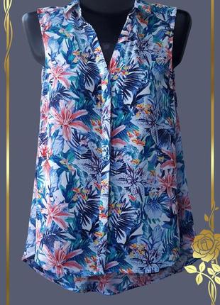 Шифоновая блузка без рукавов premium h&m/indonesia
