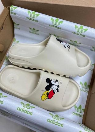 Шлепанцы yeezy slides mickey mouse шльопанці шлепки тапочки тапки1 фото