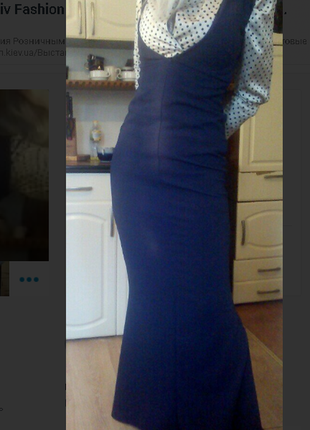 Сарафан/платье вечернее цвет синий.missguided6 фото