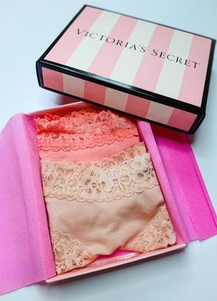 Подарочный набор хлопковых трусиков чики victoria's secret / трусики виктория сикрет5 фото