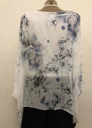Шифонова блуза реглан,сорочка,разлетайка,батал,етно стиль бохо6 фото