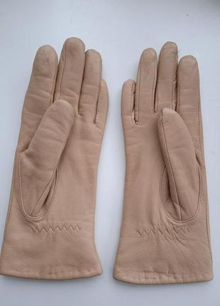 Перчатки кожаные женские теплые2 фото
