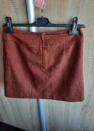 Спідниця міні з кишенями h&m 36 твид юбка мини с карманами2 фото