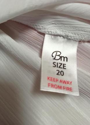 Белоснежная нарядная блуза,20разм.,bm4 фото