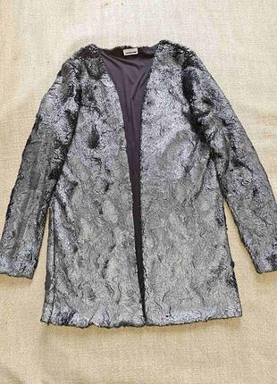 Noisy may накидка искусственный мех серебро