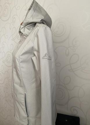 Шикарная стильная женская светло серая куртка ветровка janina внутри на небольшом меху2 фото