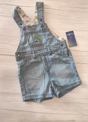 Джинсовый комбинезон ромпер шорты шорти 74 lupilu