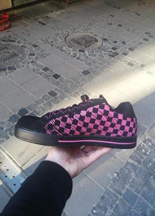 Кросівки жіночі wishot checkerboard black/pink дутий язик knu skool sk-8 sk8 old кну platform stac об‘ємний язичок