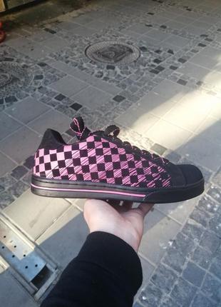 Кроссовки женские wishot checkerboard black/pink дутый язык knu skool sk-8 sk8 old кну platform stac объёмный язычок6 фото