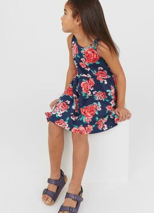 Летний коттоновый сарафанчик.(розы). h&m.10-12л.140/146