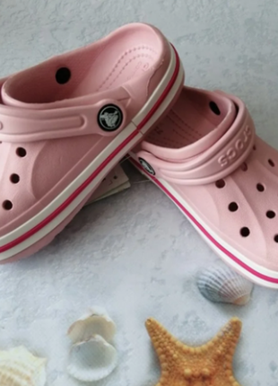 Дитячі крокси рожеві crocs bayband pearl1 фото