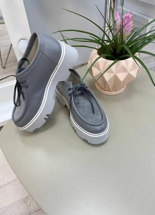 Шкіряні черевики туфлі лофери4 фото