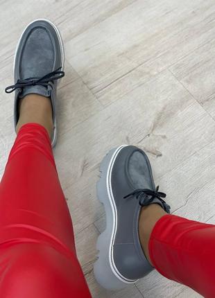 Шкіряні черевики туфлі лофери7 фото