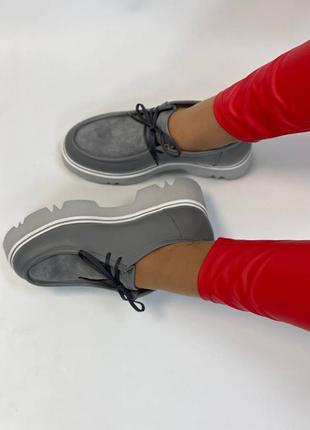 Шкіряні черевики туфлі лофери9 фото