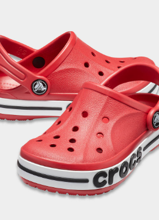 Детские кроксы красные crocs bayaband kids pepper