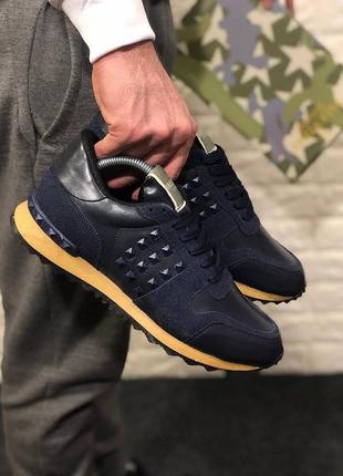 Мужские кроссовки кеды демисезонные синие