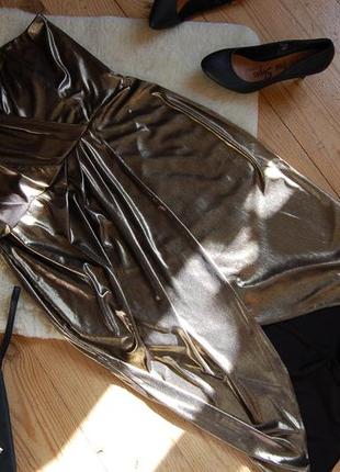 Блискуче асиметричне плаття-футляр в білизняному стилі від asos нове5 фото