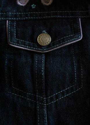 Синяя джинсовая куртка на девочку st. bernard (8-10 лет)3 фото