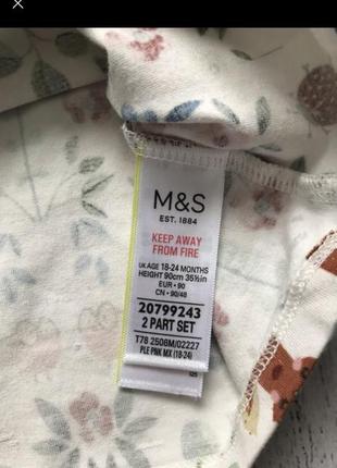 Крутое платье туника с рюшами лисичка m&s 18-24мес2 фото