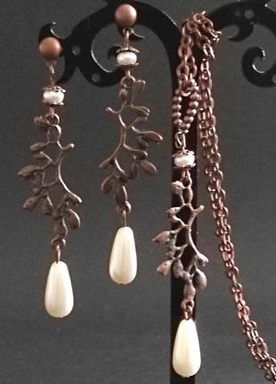 Комплект "медея" з перлів майорка