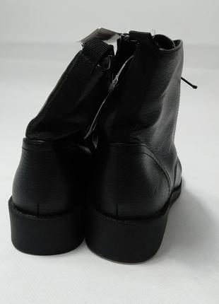 Черные ботинки женские на шнурках и замке esmara5 фото