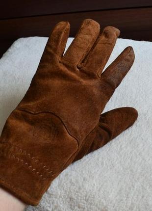 Roeckl кожаные перчатки из натуральной замши.4 фото