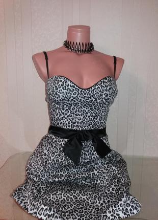 Красиве плаття/коктейльне плаття/сукні леопард1 фото