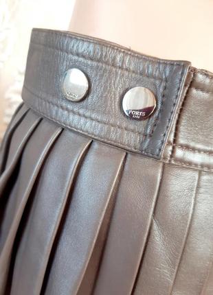 Брендовая кожаная юбка миди ports 1961 премиум дорогой бренд италия6 фото