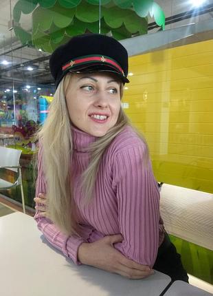 Стильная женская кепи. кепка с лаковым козырьком. картуз. фуражка.7 фото