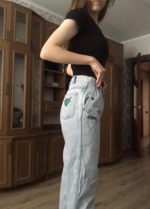 Винтажные мам джинсы/mom jeans на высокой талии2 фото