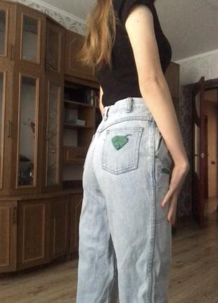 Винтажные мам джинсы/mom jeans на высокой талии3 фото