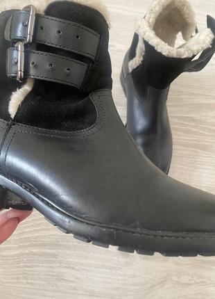 Кожаные сапоги ботинки clarks