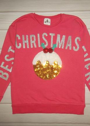 Свитер кофта новогодняя новогодний лонг кофточка лонгслив свитшот на флисе