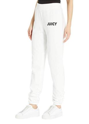 Шикарний білий спортивний костюм на флісі худі + джоггеры juicy couture8 фото