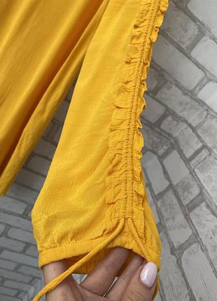 Классное горчичное платье zara 4