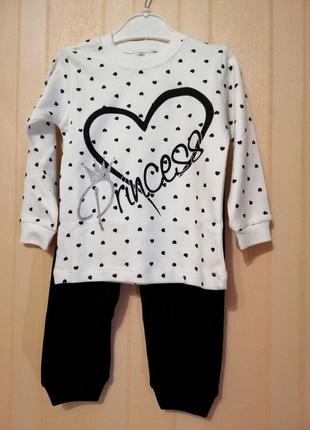 Пижама пижамка детская хлопковая трикотажная для девочки 92-116см донелла, donella. красивые детские пижамы для девочек, турция 9