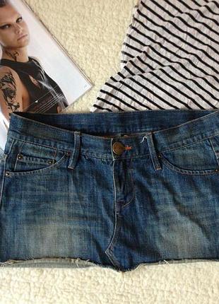 Літній розпродаж! стильна джинсова спідниця з потертостями (розмір м)