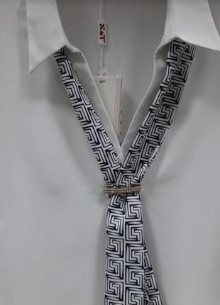 Белоснежная блуза большого размера5 фото